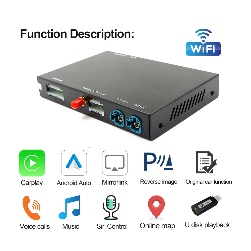 Carlinkit Decoder 2.0 For BMW NBT Sytem Series 3 F30 F31 F34 Series 4 F32 F33 F36 Apple CarPlay Android Auto Multimedia Wireless