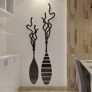 

Vase 3d mirror stereo acrylic wall stickers bedroom living room sofa tv background porch modern home accessories wall sticker