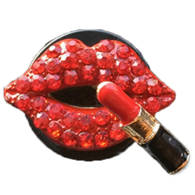RD Освежитель воздуха, Алмазный освежитель воздуха для автомобиля, блестящий, сексуальный, для губ, для автомобиля, на выходе, ароматный парфюм, на зажиме, освежитель, диффузор, Подарочный ароматизатор - Название цвета: RD