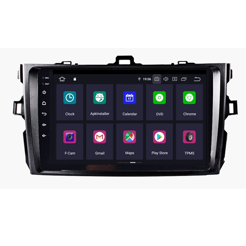 KANOR 1024*600 Android 9,0 2+ 16g 2 DIN Авторадио автомобильный стерео gps навигации для Защитные чехлы для сидений, сшитые специально для Toyota Corolla 2006 2007 2008 2009 2010 2011