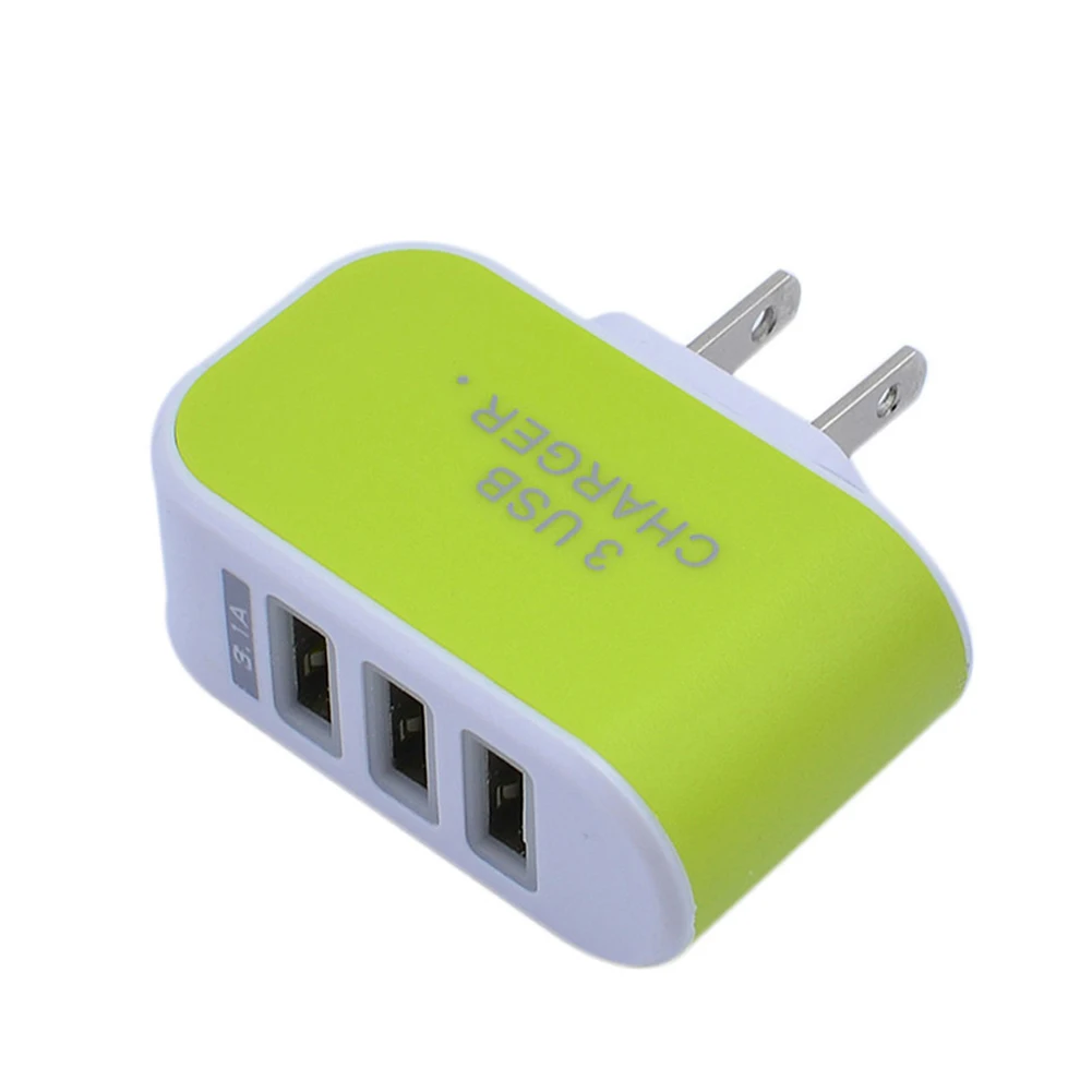 Мини легкий 3 usb порта для дома ЕС/США вилка для путешествий настенный адаптер для зарядного устройства переменного тока для мобильного телефона планшета