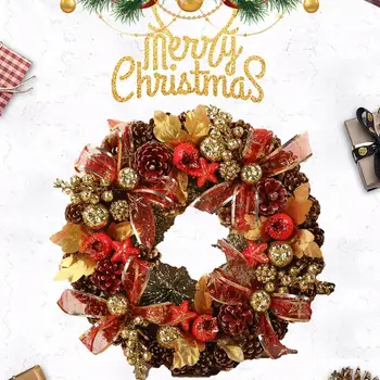 

Christmas Wreaths Artificial Handmade Garland Door Hanging Decorative Supplies For Christmas Party Shopping Mall Window