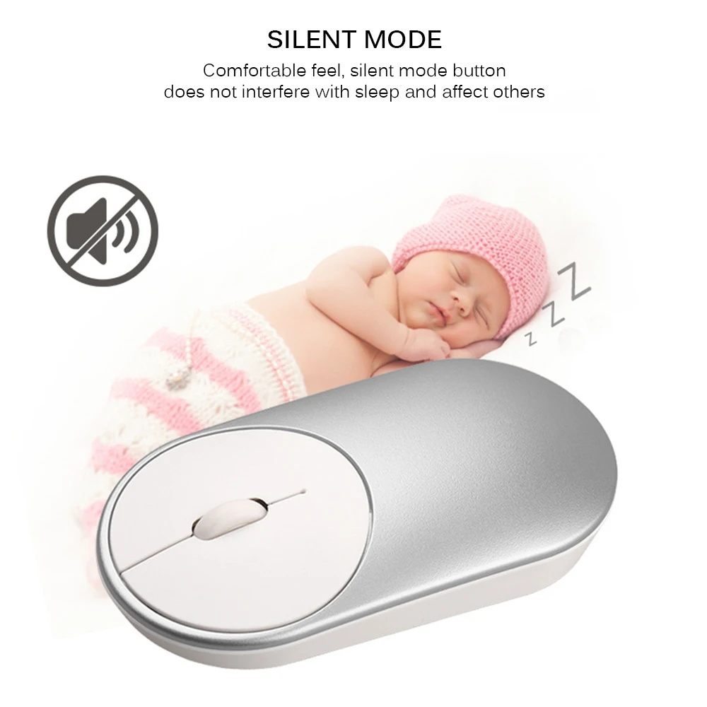 Беспроводная Бесшумная мышь type C, Bluetooth, 2,4 ГГц, Двухрежимная оптическая мышь с 2 приемниками, мышь для ПК, ноутбука, Windows, Android