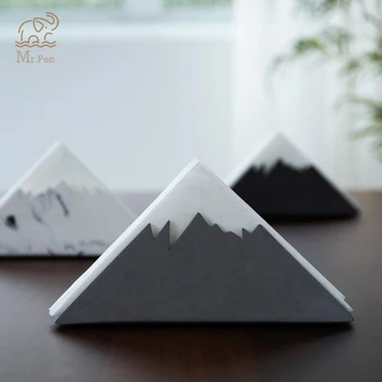 

Creative Snow Mountain Cement Tissue Rack Toilet Paper Holder Napkin Holder Hotel Western Restaurant Paper Rack Office Desk Set