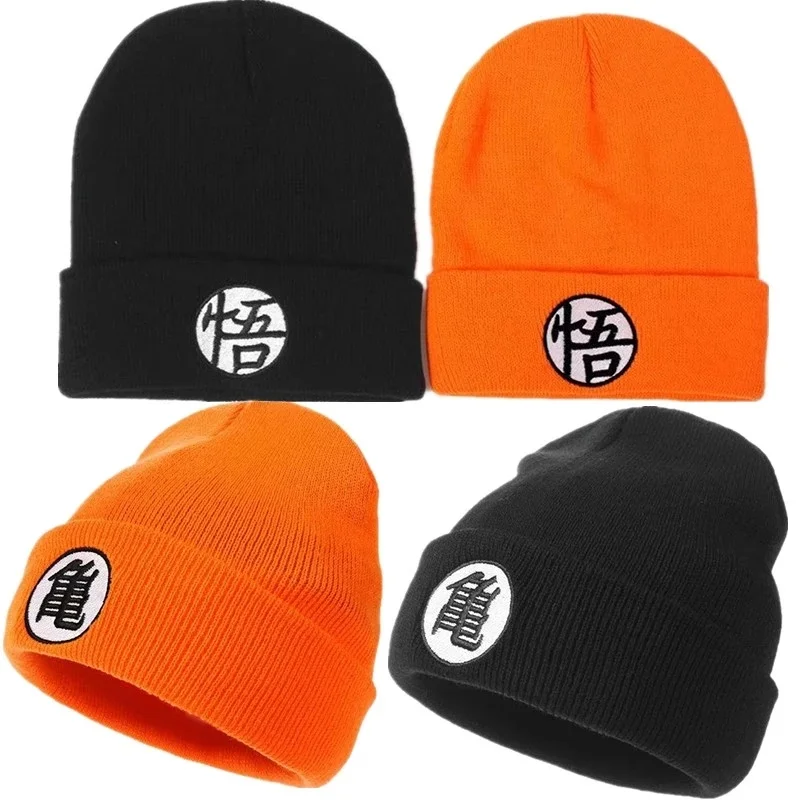 

Anime Son Goku Kakarotto Cosplay Costume Winter Warm Beanie Embroidery Hat Knitted Cap Unisex cosplay Knitted hat