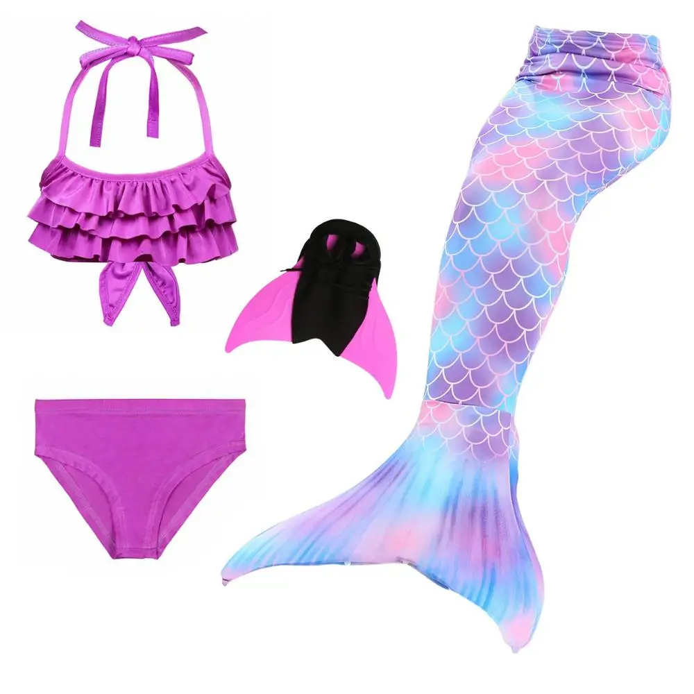 Hot-Children-Swimming-Mermaid-Tails-With-Monofin-Costume-Girls-Kids-Swimsuit-Ariel-Swimmable-Mermaid-Tail-for(17)