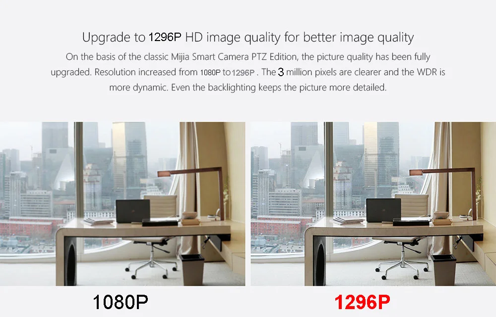 Xiaomi 2k câmera inteligente 1296p 360 ângulo