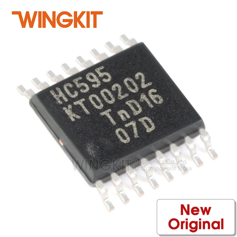 10PCS 74HC595PW 118 TSSOP-16 74HC595 74HC / HC595 8-Bit Serial-In Shift Register Output Latches 3-State | Электроника