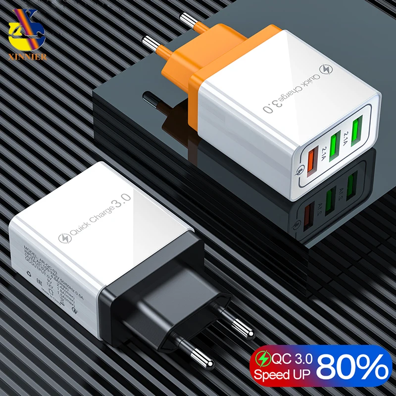 

Quick Charging QC 3.0 Smart Fast 3 USB Wall Charger For Xiaomi Samsung Huawei Quick Charge Charging Adapter Turbo Mobile Phone