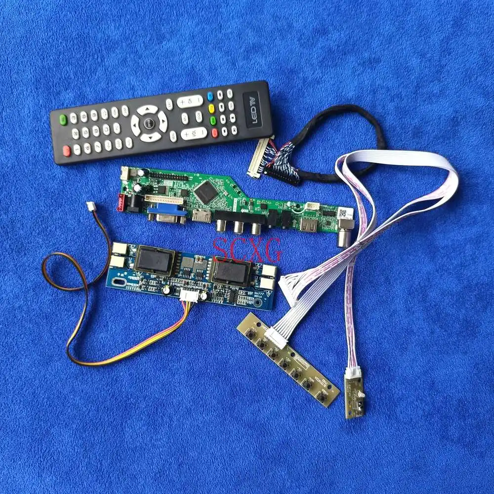 

4 штырька CCFL 30 Pin LVDS Fit CLAA215FA01/A LTM215HT02 комплект для самостоятельной сборки, плата привода ЖК-экрана AV VGA USB HDMI-Совместимость 1920*1080 сигнальный аналоговый