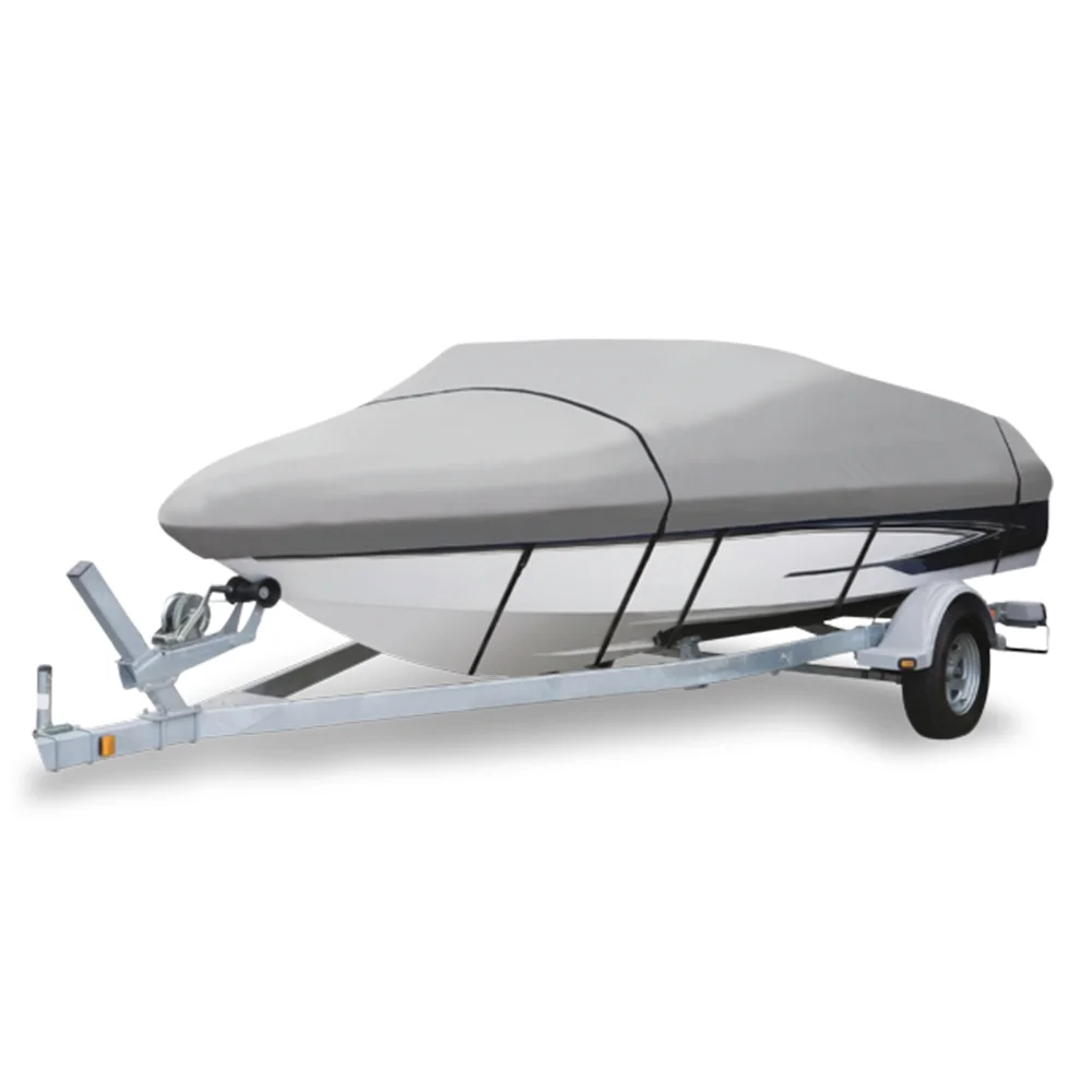 Economy 12ft-22ft Trailerable Boat-Cover Marine-Grade Heavy-Duty Oceansouth Water Sun proof UV Protection Ski-boat Mooring Cover