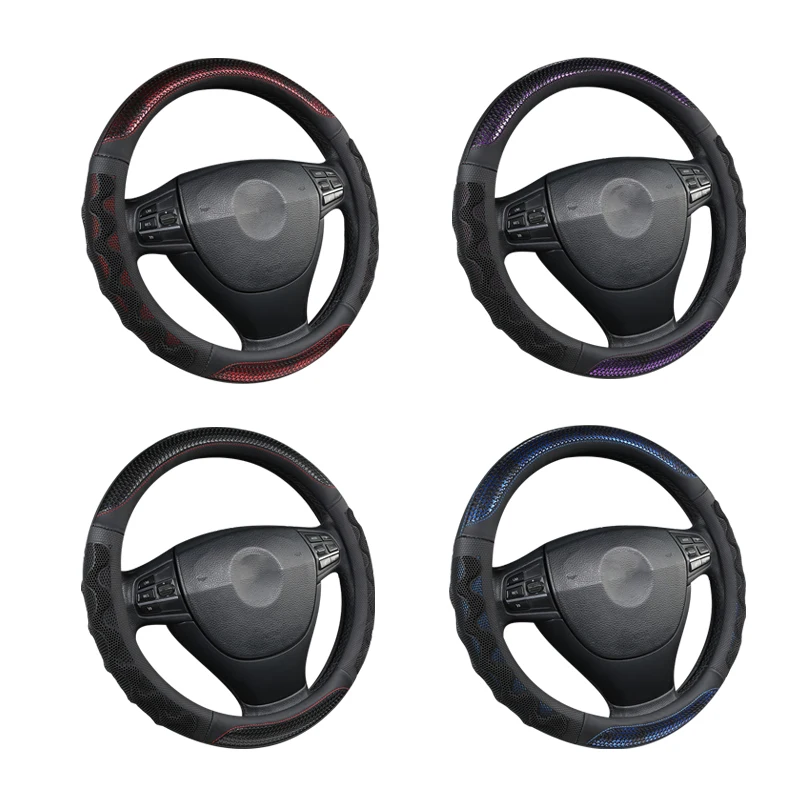 

QFHETJIE Car Steering Wheel Cover Four Seasons Universal 37-38CM Three-dimensional Anti-skid Wear-resistant Car Handle