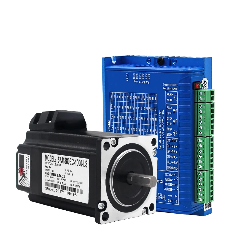 Драйвер шагового двигателя NEMA23 57J1880EC 1000 + 2HSS57 2 фазы 57 нм JMC|stepper motor phase|motor phasenema23 closed