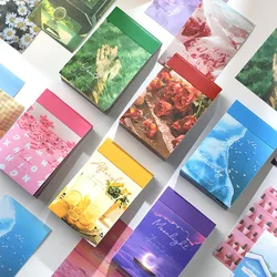 Bloc Notes autocollants arc en ciel, étiquette Scrapbooking, séries rétro, plein d'yeux, pour Journal artisanal, fournitures de bureau, 50 pièces/lot 