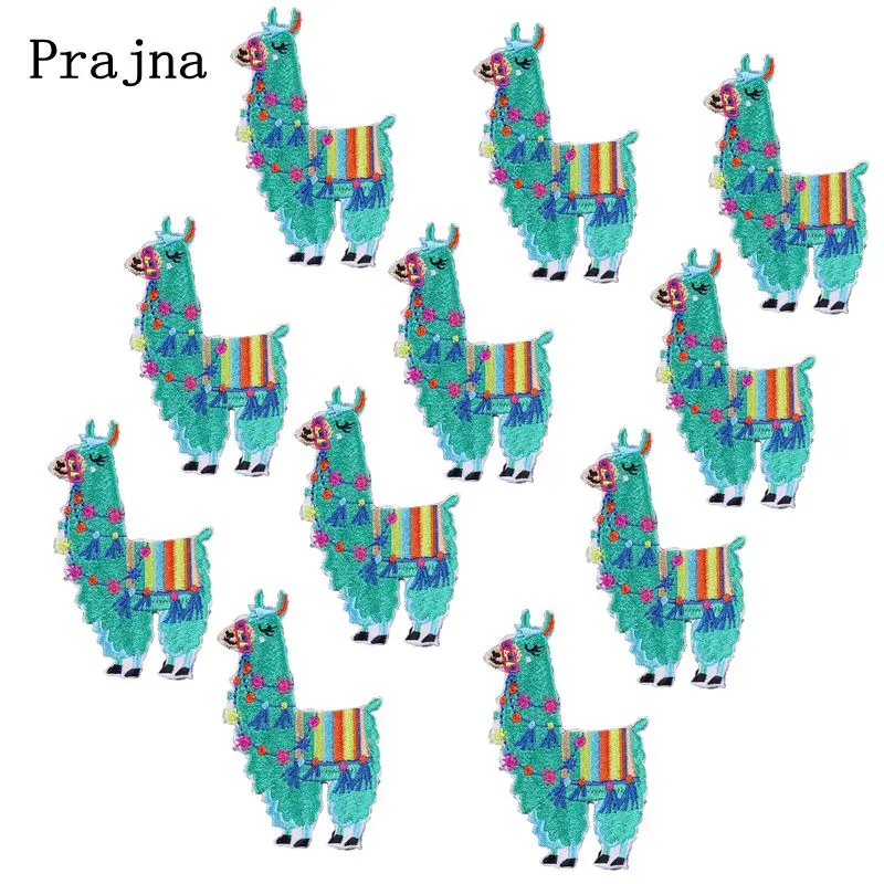 Prajna 10 шт. дешевые цветные вышивки Альпака термоклейкие нашивки для детей куртка