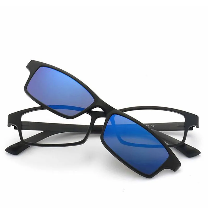 2251 Magnet Clip Square Small Frame Myopia Glasses 0 -0.5 -0.75 -1.0 -1.5 -2.0 -3.0 -4.0 -5.0 To -6.0 3