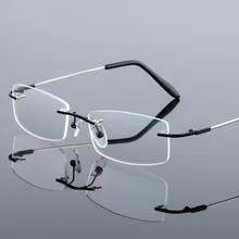 Складной Ультра-светильник, мужские титановые очки с эффектом памяти, мужские оправы, без оправы, очки для глаз, очки для близорукости, оптические оправы по рецепту