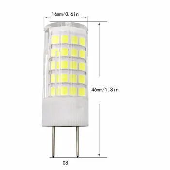 

G8 LED Bulb, G8/GY8.6 Bi-pin Base Light Bulb, Dimmable 5W G8 Bulb, 45W Halogen Bulb Replacement, AC 120V, 500LM, for Under ST484