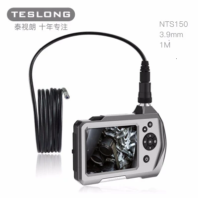 39mm1m TESLONG NTS150 3. 3M m 5,5 мм 7,6 мм объектив 1 м/2 м/3M/5 М камера со змеиным узором HD эндоскоп 3,5 дюймов ЖК-дисплей 6 светодиодов встроенный литий-ионный аккумулятор - Цвет: 39mm1m