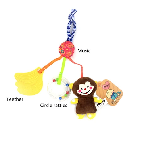 Monkey set 1 шт. детские игрушки животные кровать колокольчики Детские Товары для новорожденных плюшевые игрушки Аксессуары для коляски новорожденный Младенческая тележка подвесная погремушка игрушка - Цвет: Monkey set