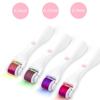 

0.2/0.25/0.3mm LED Electric Micro Needles Derma Roller Titanium Mezoroller Microneedle Machine for Skin Care and Body