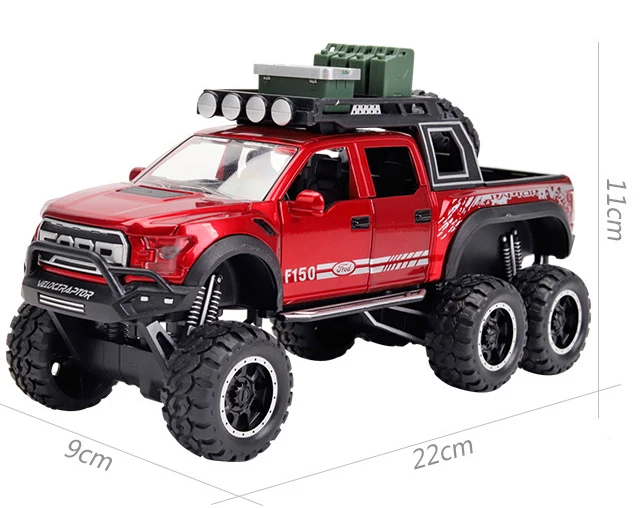 1:32 Raptor F150 пикап металлические игрушечные машинки модель с музыкой мигающий Звук для мальчиков подарки на день рождения