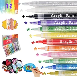 Haile – stylo de peinture acrylique, 36 pièces, haute capacité, marqueurs artistiques métalliques, 2.0mm pour peinture sur roche, pierre, céramique, bois, fournitures scolaires 