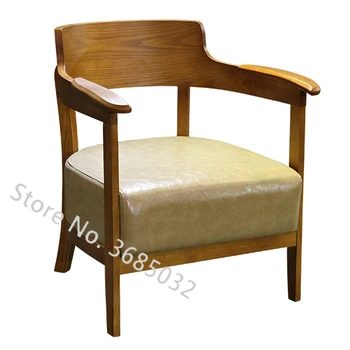 

Solid Wood Coffee Shop Sofa Table And Chair Combination Book Bar Creative Dessert Shop Simple 003 Clear Bar Leisure Single Seat