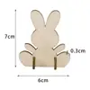 10PCs Easter Bunny Piece Innovative Cute 3D DIY Wooden Ornaments Home Decor Craft Bunny Easter Decoration - Image 6