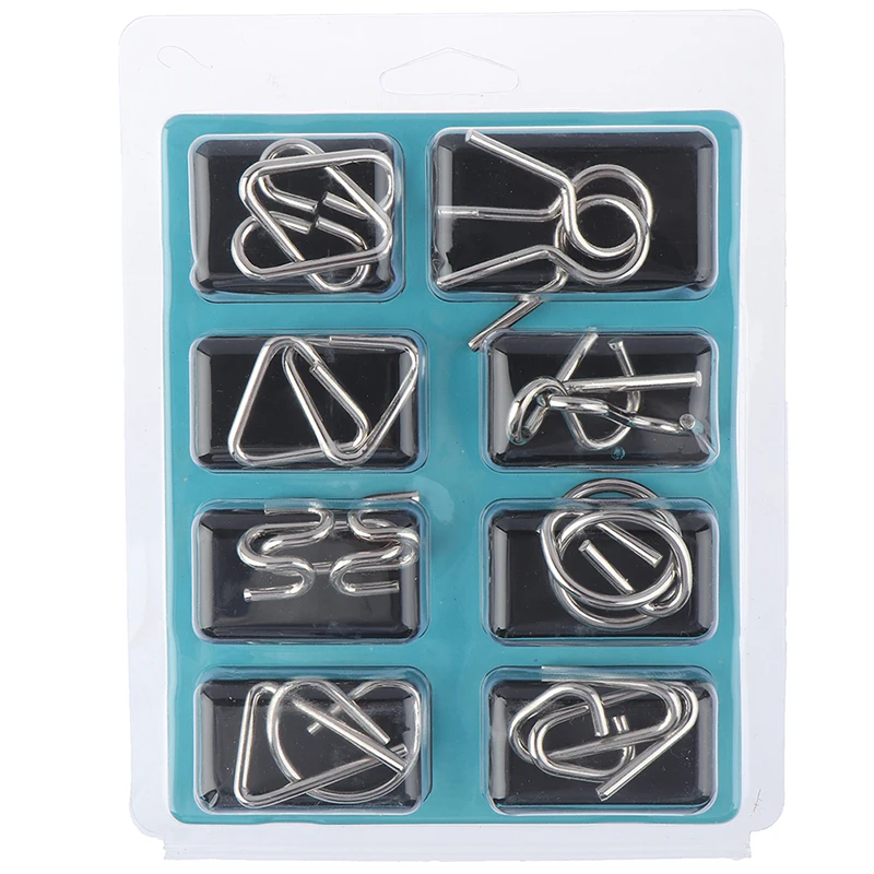 Classic Metal Brain Teaser Puzzle IQ Mind Magic Wire Puzzles Game