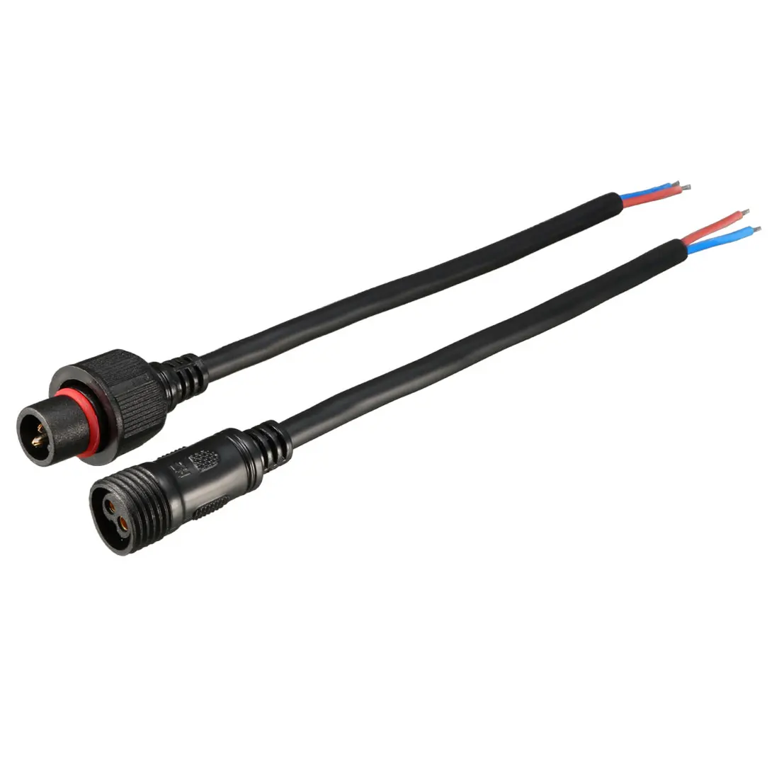 

uxcell 2pair Male Female 20AWG 2P Waterproof Connector Cable Black for LED Strips Light 40cm