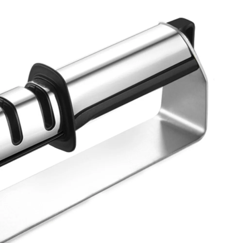 Durable Knife Sharpener Stainless Steel 3 Stages Knife Sharpener Grinder Sharpening Stone Home Kitchen Gadgets Sharpener Tool