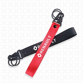 

For Renault Duster Megane Scenic Logan Laguna Dacia Zoe Koleos Fluence Sandero Car Keychain Nylon Lanyard With Metal Key Holder