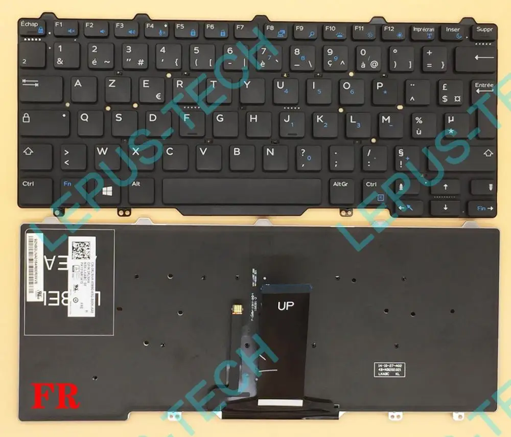 Новая клавиатура для DELL Latitude E3340 3340 E5450 E7450 E5470 7470 E5550 E5570 Латинский Испанский/японский/русский/США/французский/Турецкий - Цвет: Белый