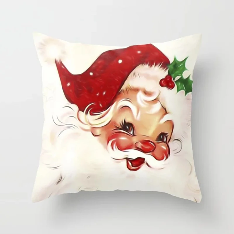Рождественская наволочка из полиэстера для дивана Рождественский Чехол на подушку декоративная наволочка 45*45 см - Цвет: 16