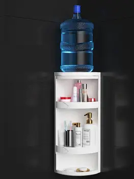 

Toilet Revolving Shelf, Bathroom Corner, Wall Hanging, Wall Suction Type, Toilet, Washstand, Storage Triangle Cabinet
