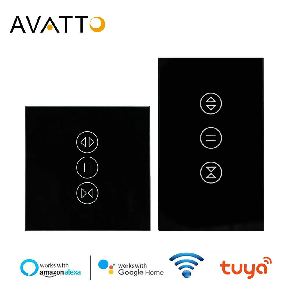 AVATTO Tuya WiFi Curtain Switch for Electric Motorized Roller Shutter, Blinds EU/US Switch, Smart Home for Google Home, Alexa