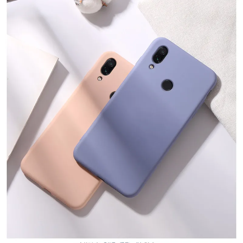 Жидкий силиконовый чехол для Xiaomi Redmi Note 8 7 6 Pro 7A 6A K20 тонкий мягкий mi lite 9t SE 6X 5A |