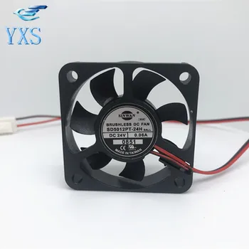

SD5012PT-24H DC 24V 0.06A 5010 5CM 50*50*10mm 2 Wires Inverter Cooling Fan