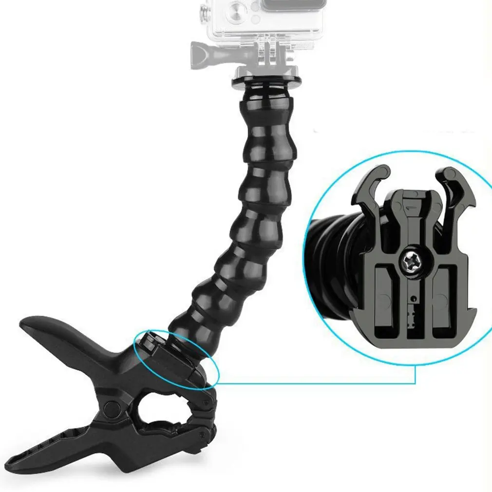 Jaws Flex Clamp Mount+ 8 суставов Регулируемая гусиная шея для Gopro Hero/7/6/5/4/3/2/1/SJ4000/SJ5000 Экшн-камера