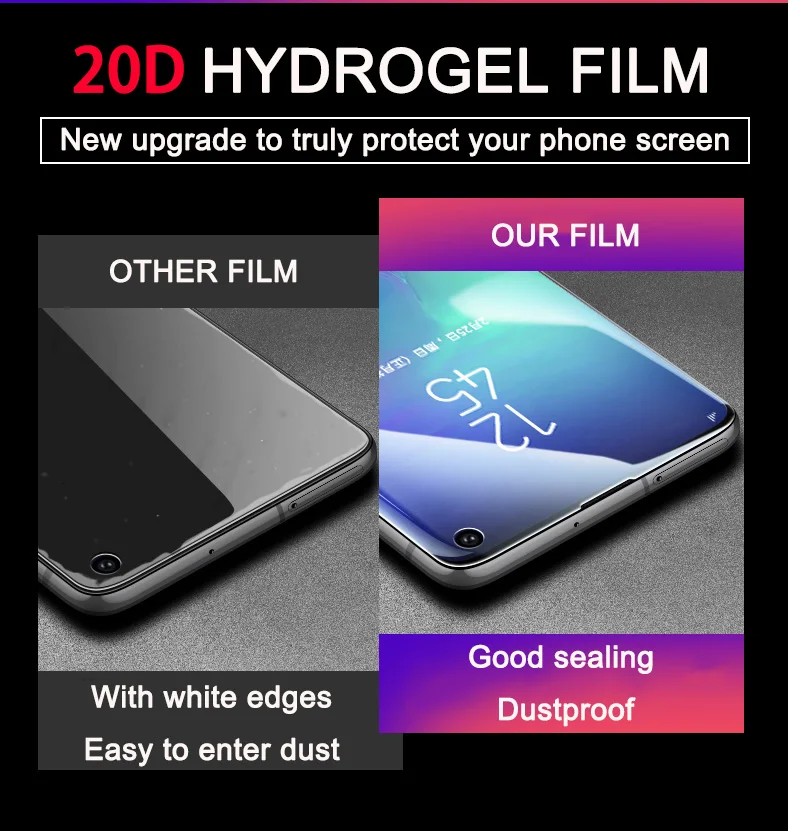 20D мягкая Гидрогелевая пленка для samsung Galaxy S10 S9 S8 Plus Note 9 8 10 Pro полная изогнутая Защитная пленка для экрана для samsung Note 10 пленка