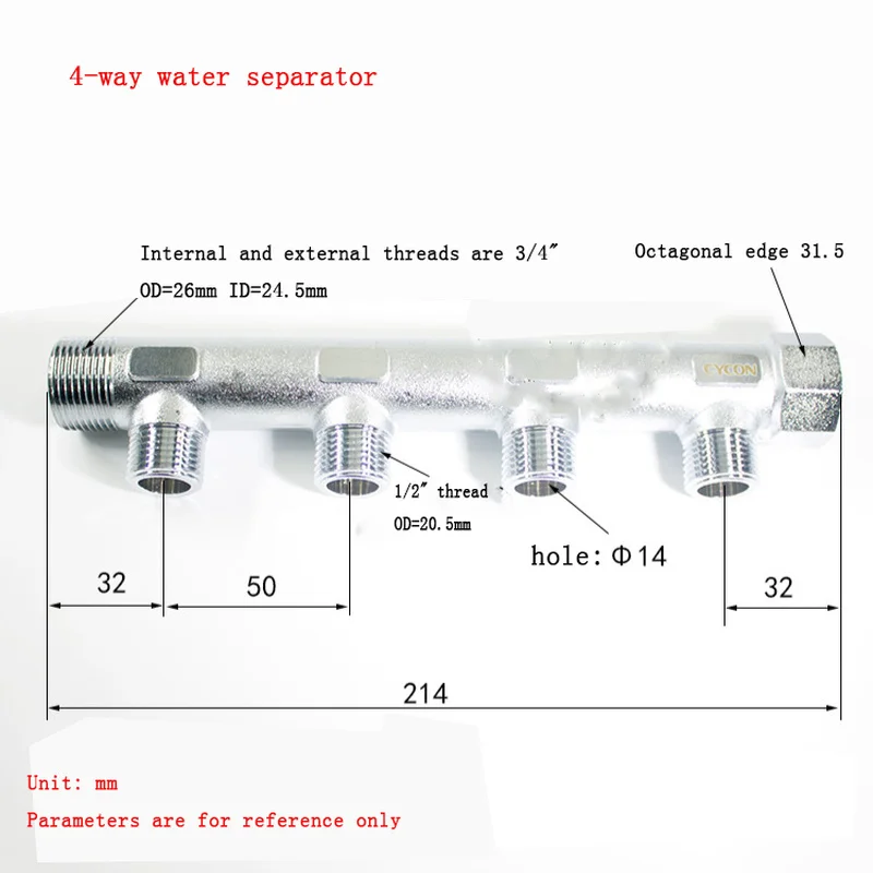 1/" латунный кран водопроводные коллекторы для водоотделителя, аксессуары для смесителя, клапан переключения 2-6 ходовой большой поток