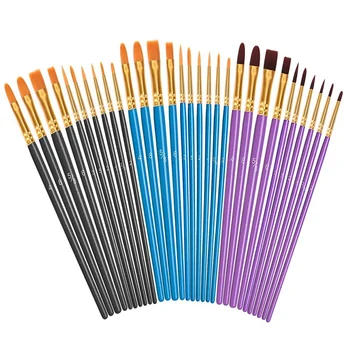 

Acrylic Paint Brushes Set 30 Pcs Watercolor Brush Set Paint Brush with Nylon Hair Paint Brushes for Kids Painting Oil