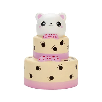 

Slow rebound decompression cake Slow rebound toy Pu simulation bread Pu cake Slow rebound toy Bear head multi-layer simulation