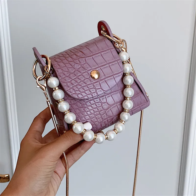 Миниатюрные сумки для сотового телефона с каменным узором женщин 2020 летняя сумка