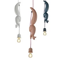 北欧クリエイティブ Hanglamp かわいいリス Pendnat 子供ルームキッチンリビングルームレストランペンダント照明器具(China)