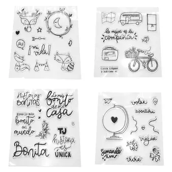 

Fox Moon PatternSilicone Clear Seal Stamp DIY Scrapbooking Embossing Photo Album Decor New for 2019