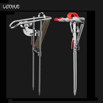 

LINNHUE Fold Fishing Rod Holder Full Stainless Steel Fishing Tackle 2020 Fishing Accessories Spring Automatic Fishing Bracket
