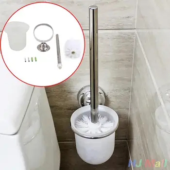 

Toilet Cleaning Brush Brush and Holder Set Toilet Brush Brush Space Saving Wall Mounted Plastic Stainless Steel Glass Practical