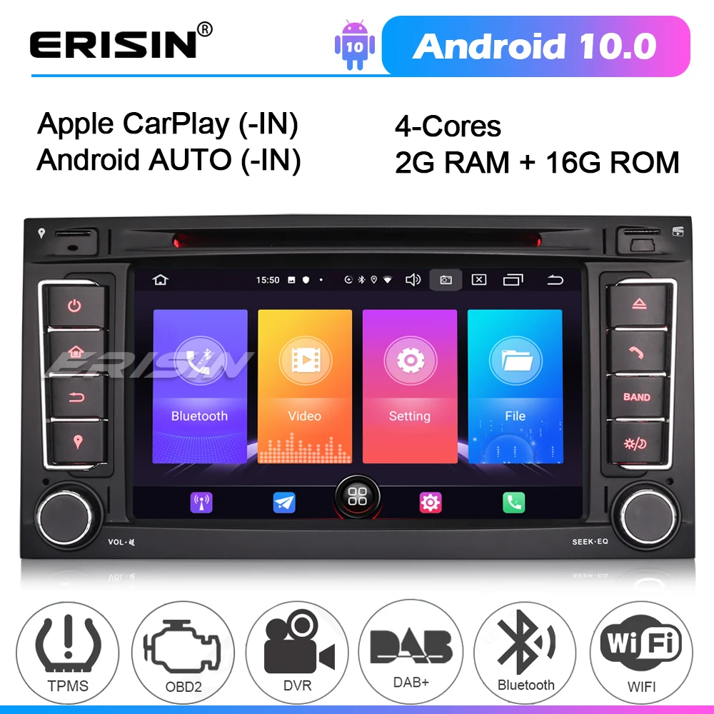 2756 Autoradio 10.0 Car stereo for VW Touareg T5 Multivan DVD Carplay GPS Radio player Head Unit Satnav DAB OBD WIFI | Автомобили и